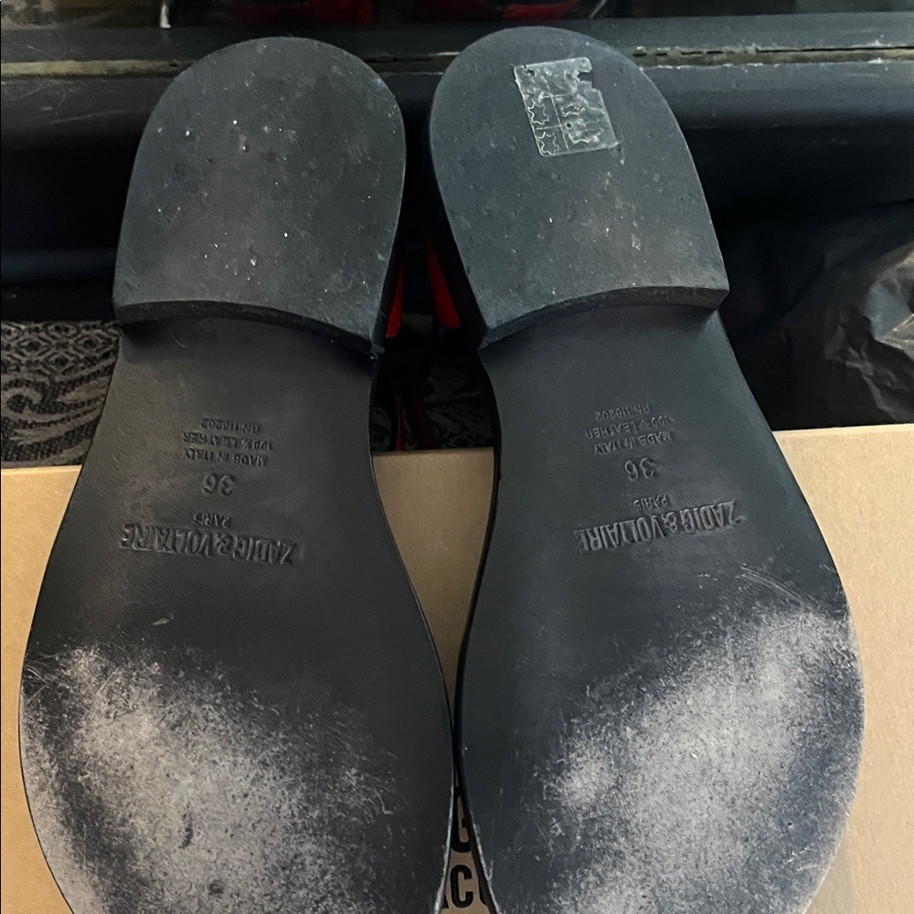 Zadig & Voltaire Red Studded Sandals - Picture 5 of 7